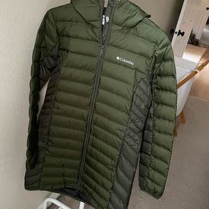 Long Columbia Puffer in Green